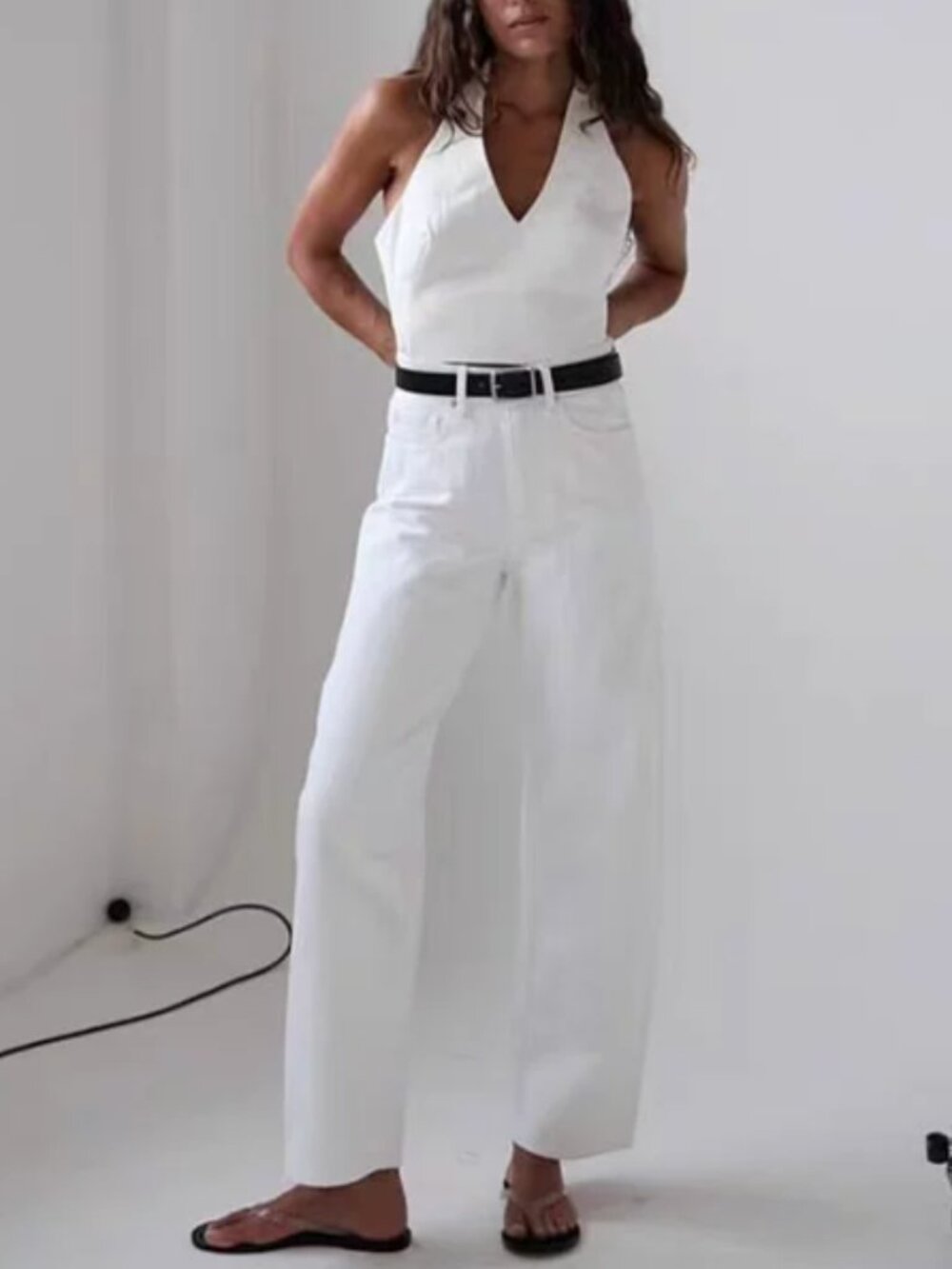 NWT HENNE Filomena Jean Sz25 White Clean Fit Quiet Lux